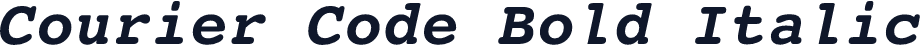 Courier Code Bold Italic