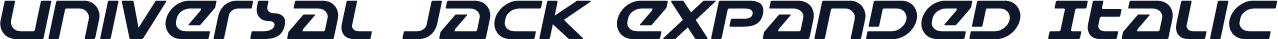 Universal Jack Expanded Italic