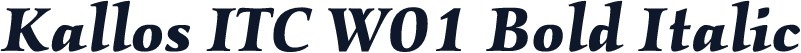 Kallos ITC W01 Bold Italic
