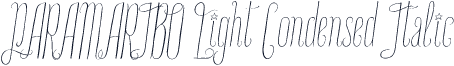 PARAMARIBO Light Condensed Italic