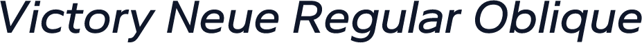 Victory Neue Regular Oblique