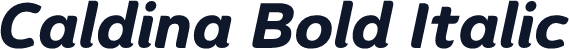 Caldina Bold Italic