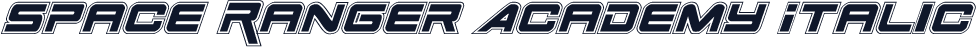 Space Ranger Academy Italic