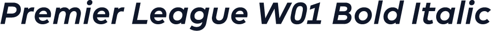 Premier League W01 Bold Italic