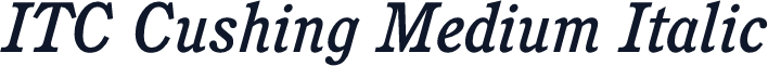 ITC Cushing Medium Italic