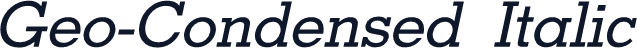 Geo-Condensed Italic
