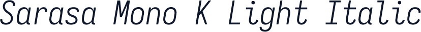 Sarasa Mono K Light Italic