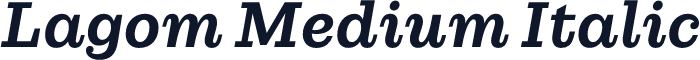 Lagom Medium Italic