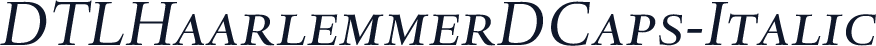 DTLHaarlemmerDCaps-Italic