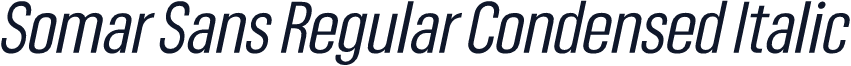 Somar Sans Regular Condensed Italic