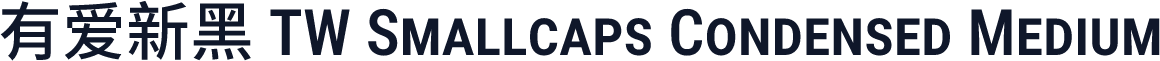 有爱新黑 TW Smallcaps Condensed Medium