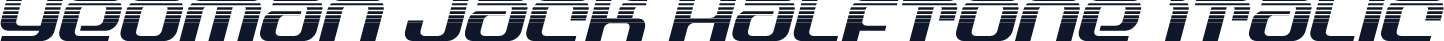 Yeoman Jack Halftone Italic