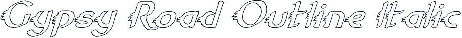Gypsy Road Outline Italic
