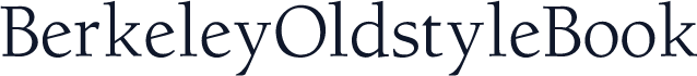 BerkeleyOldstyleBook