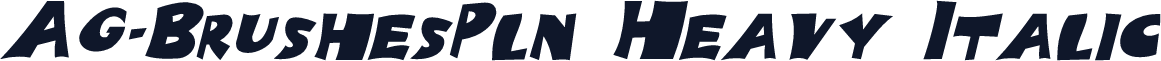 AG-BrushesPln Heavy Italic