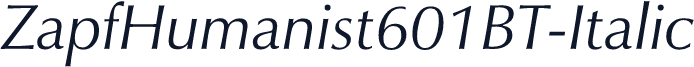 ZapfHumanist601BT-Italic