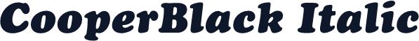 CooperBlack Italic