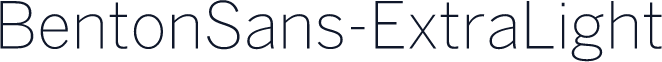 BentonSans-ExtraLight