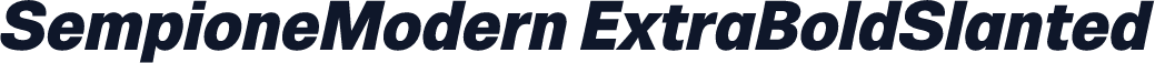 SempioneModern ExtraBoldSlanted