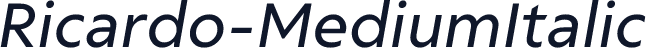 Ricardo-MediumItalic