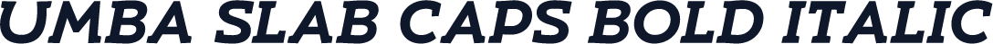 Umba Slab Caps Bold Italic