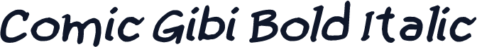Comic Gibi Bold Italic