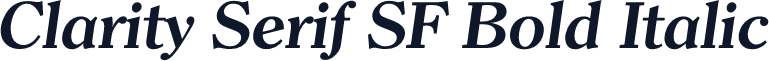 Clarity Serif SF Bold Italic