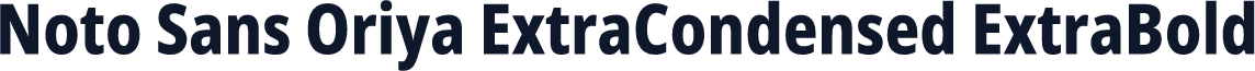 Noto Sans Oriya ExtraCondensed ExtraBold