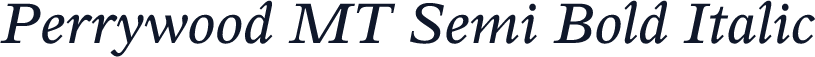 Perrywood MT Semi Bold Italic