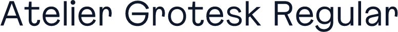 Atelier Grotesk Regular