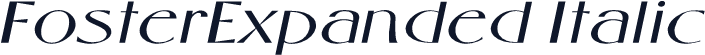 FosterExpanded Italic