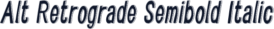 Alt Retrograde Semibold Italic