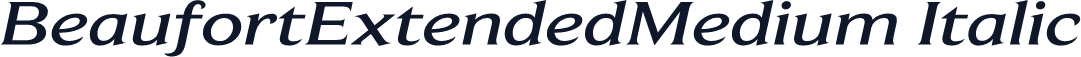 BeaufortExtendedMedium Italic