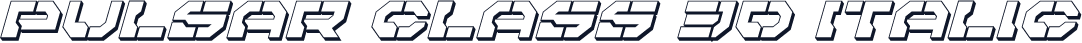 Pulsar Class 3D Italic