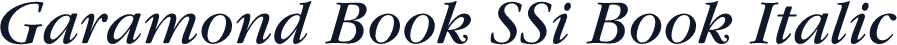 Garamond Book SSi Book Italic