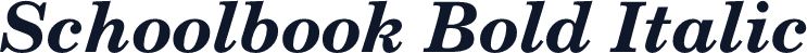 Schoolbook Bold Italic