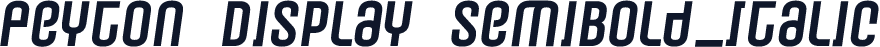 Peyton Display SemiBold_Italic