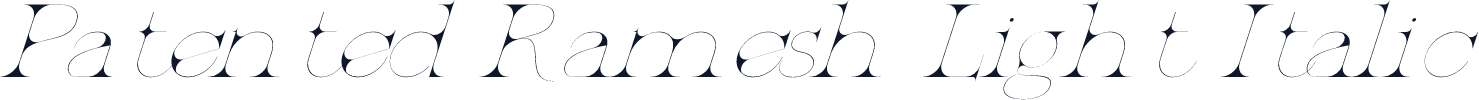 Patented Ramesh Light Italic