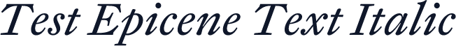 Test Epicene Text Italic
