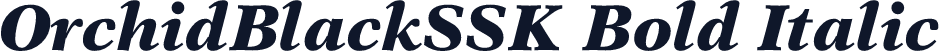 OrchidBlackSSK Bold Italic