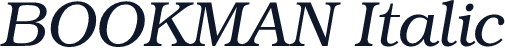 BOOKMAN Italic