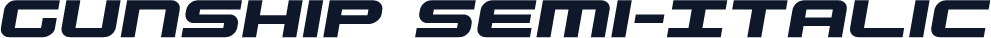 Gunship Semi-Italic