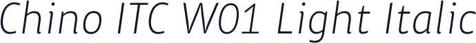 Chino ITC W01 Light Italic