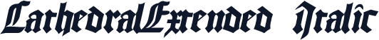 CathedralExtended  Italic