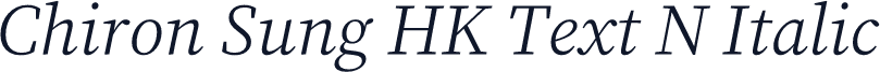 Chiron Sung HK Text N Italic