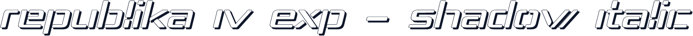 Republika IV Exp - Shadow Italic