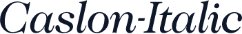 Caslon-Italic