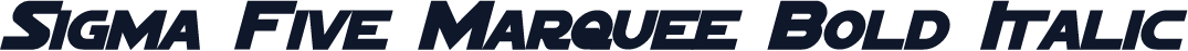 Sigma Five Marquee Bold Italic