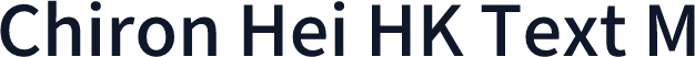 Chiron Hei HK Text M