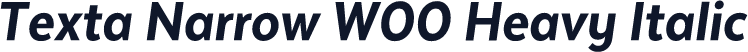 Texta Narrow W00 Heavy Italic